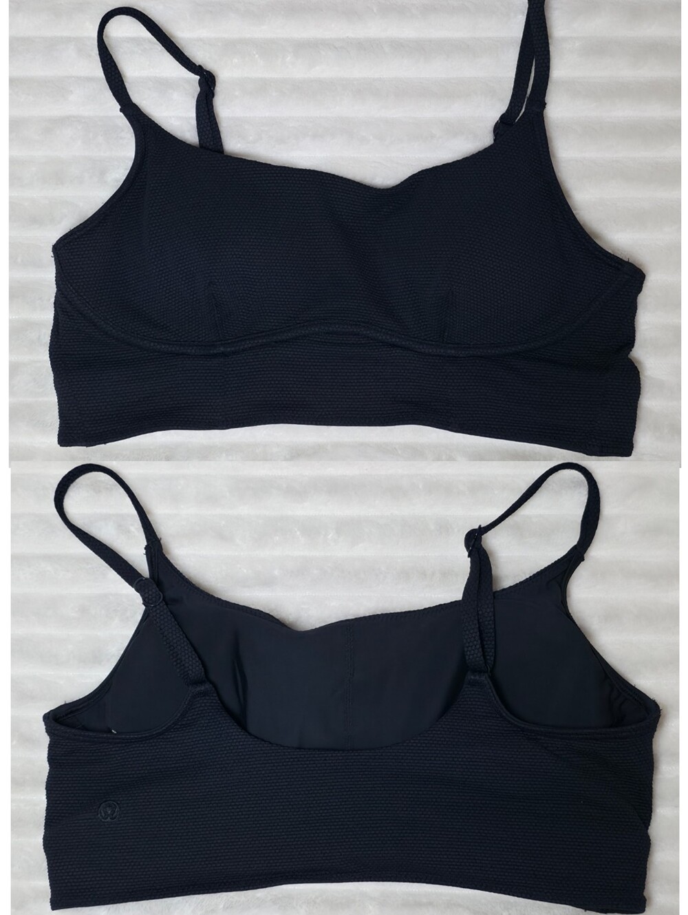 Lululemon Sports Bra Black, Medium/Size 8, Adjustable Straps Yoga Bra Padded